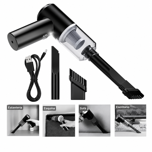 Aspiradora de Mano Inalámbrica Portátil — Recargable por USB