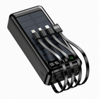 Power Bank Solar 20000 mAh 4 en 1 — Cables Integrados y Linterna