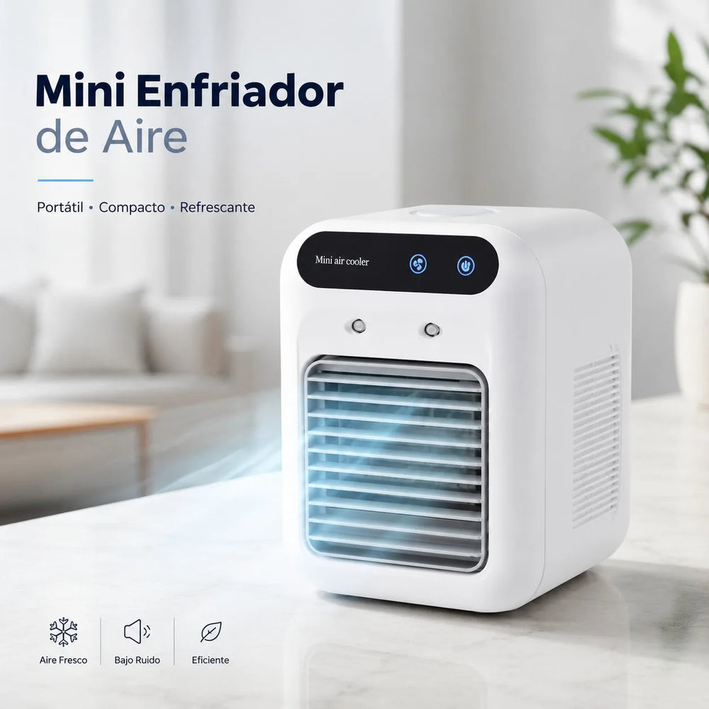 Mini Aire Acondicionado Portátil — Enfría tu cuarto sin instalar nada (solo agua)