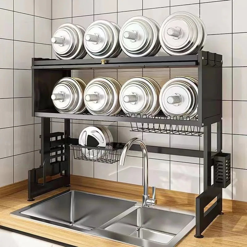 Escurridor de Cocina con Tapa 65 cm — Acero Inoxidable Antióxido